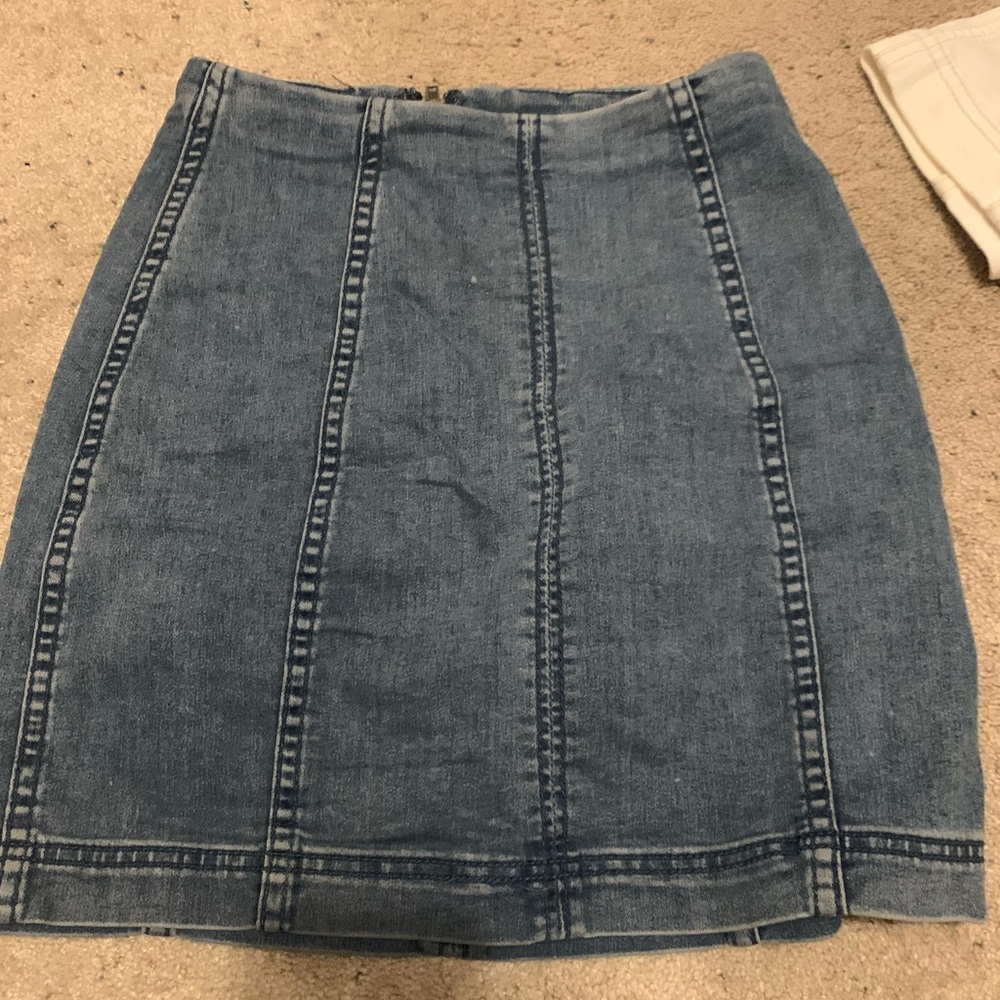 Free People denim skirt